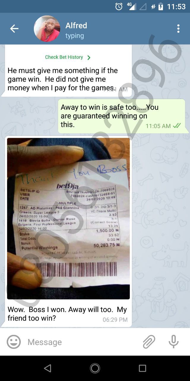 Free Fixed Matches No Payment Telegram